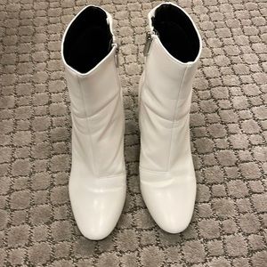 Faux leather ankle boots